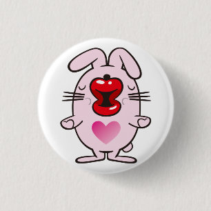 Küsskaninchen Button