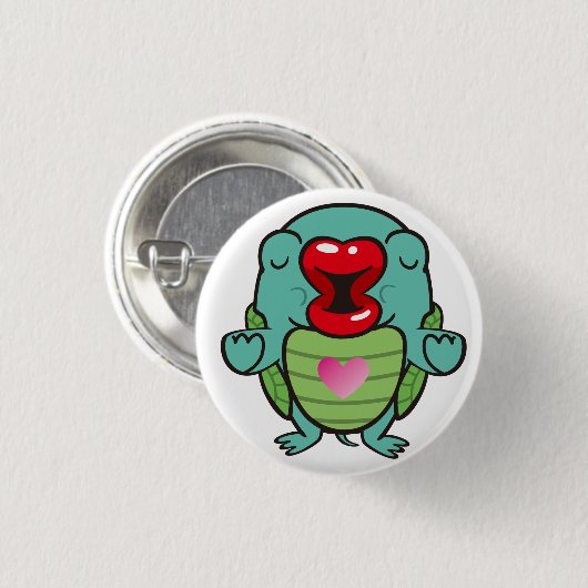 Küssschildkröte Button (Vorne & Hinten)