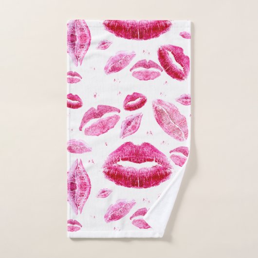 Küsst alle über (Weiß) Badhandtuch Set (Handtuch)