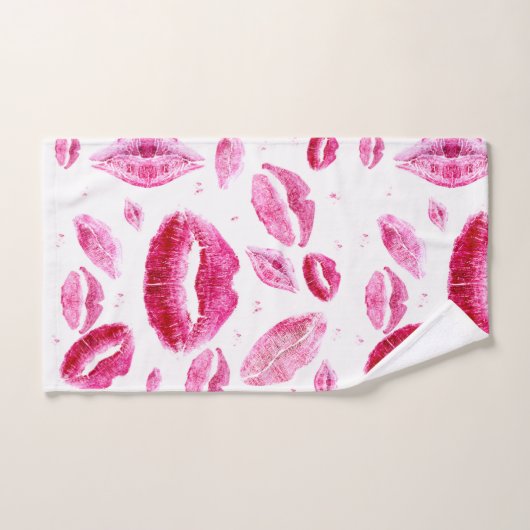 Küsst alle über (Weiß) Badhandtuch Set (Handtuch)