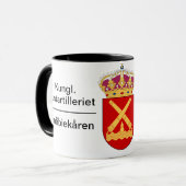 Kustartilleriet, Amfkåren, königliche schwedische Tasse (Vorderseite Links)
