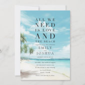 Küste Alles, was wir brauchen, ist Liebe Beach Hoc Einladung (Vorderseite)