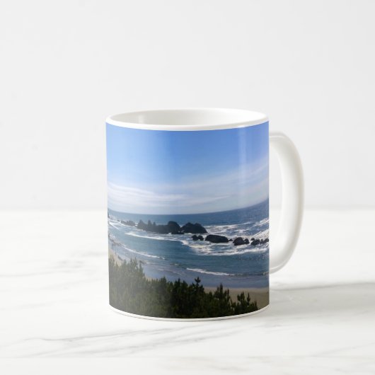 Küste am Siegel Rock, Oregon Kaffeetasse (VorderseiteRechts)