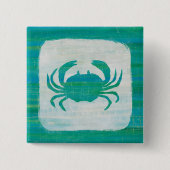 Küste | Aqua Crab Button (Vorderseite)