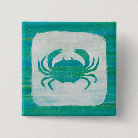 Küste | Aqua Crab Button (Vorderseite)
