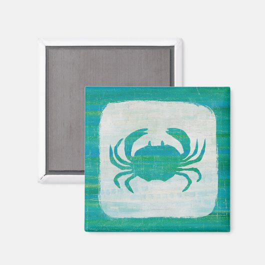 Küste | Aqua Crab Magnet (Vorderseite/Rückseite)