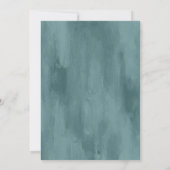 Küste | Beach Blue Watercolor Seashells Wedding Einladung (Rückseite)