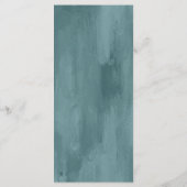 Küste | Beach Blue Watercolor Seashells Wedding Menükarte (Rückseite)