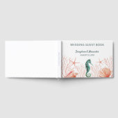 Küste | Beach Seashells Coral Reef Wedding Gästebuch (Voll)