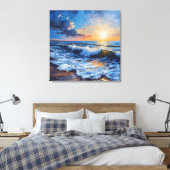 Küste bei Sonnenuntergang Leinwanddruck (Insitu (Schlafzimmer))