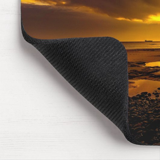 Küste bei Sonnenuntergang Mousepad (Ecke)