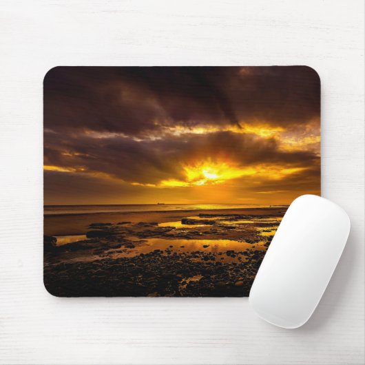 Küste bei Sonnenuntergang Mousepad (Mit Mouse)