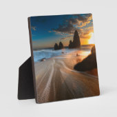 Küste bei Sonnenuntergang | Nordkalifornien Fotoplatte (Vorderseite)