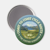 Küste bis Küste "C2C" (Fahrrad c) Magnet (Vorderseite/Rückseite)