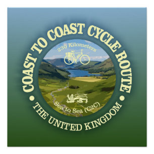 Küste bis Küste "C2C" (Fahrrad c) Poster