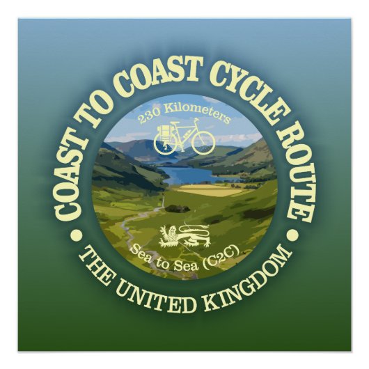 Küste bis Küste "C2C" (Fahrrad c) Poster (Vorderseite)