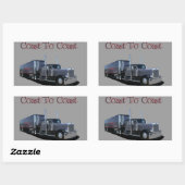 Küste bis Küste Rechteckiger Aufkleber (Blatt)