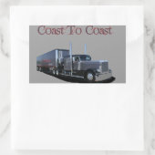 Küste bis Küste Rechteckiger Aufkleber (Tasche)