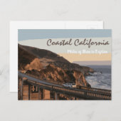 Küste California Miles Shore Postcard Postkarte (Vorne/Hinten)