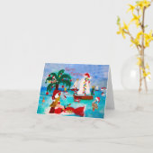 Küste Chrismtas Hafen Holiday Boot Parade Karten (Gelbe Blume)