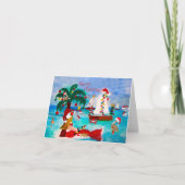 Küste Chrismtas Hafen Holiday Boot Parade Karten (Vorderseite)