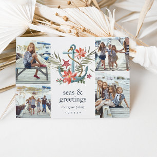 Küste   Coastal Holiday Foto Collage Card Feiertagskarte