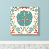 Küste - Damask I Leinwanddruck (Insitu (Holzboden))