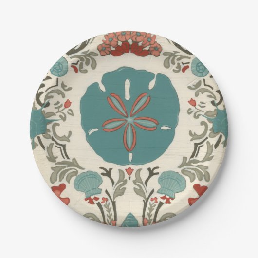 Küste - Damask I Pappteller (Vorderseite)