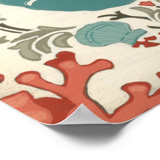 Küste - Damask I Poster (Ecke)