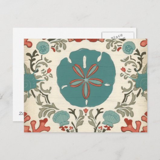 Küste - Damask I Postkarte (Vorne/Hinten)