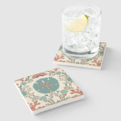 Küste - Damask I Steinuntersetzer (Seitenansicht)