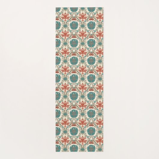 Küste - Damask I Yogamatte (Rückseite)