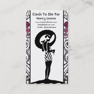 Küste-Deko im Weiß und im Rosa Visitenkarte