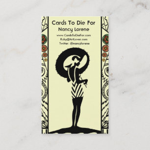 Küste-Deko in Gelbem und in der Orange Visitenkarte