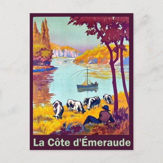 Küste der Bretagne, Frankreich, Reise nach Vintage Postkarte (Vorderseite)