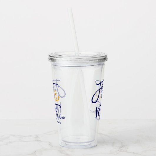 Küste der First Mate Trauzeugin Acryltrinkbecher (Links)