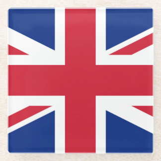 Küste der Union Jack Flag Glasuntersetzer