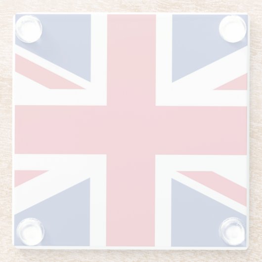 Küste der Union Jack Flag Glasuntersetzer (Rückseite)