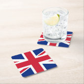 Küste der Union Jack Flag Rechteckiger Pappuntersetzer (Vor Ort)
