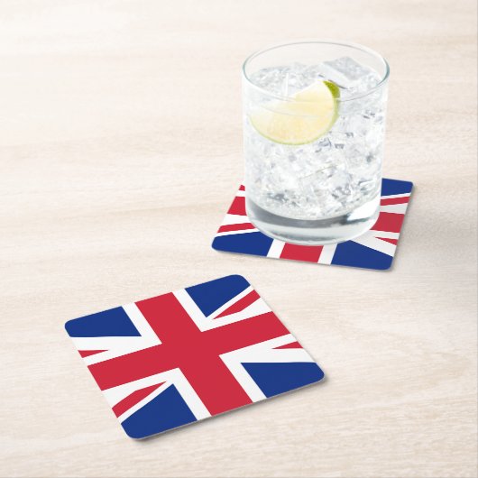 Küste der Union Jack Flag Rechteckiger Pappuntersetzer (Vor Ort)