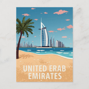 Küste der Vereinigten Arabischen Emirate Postkarte