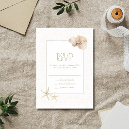 Küste Elegance Hochzeit am Meer RSVP Karte