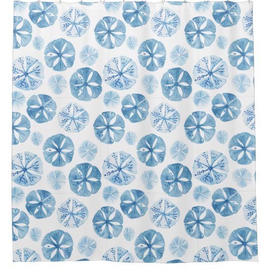 Küste Elegance Sand Dollar Duschvorhang. Duschvorhang (Vorderseite)