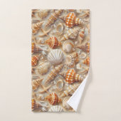 Küste Elegance Seashell Muster Badhandtuch Set (Handtuch)