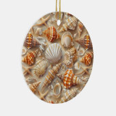Küste Elegance Seashell Muster Keramik Ornament (Rechts)