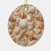 Küste Elegance Seashell Muster Keramik Ornament (Links)