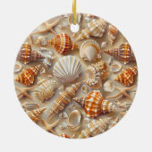 Küste Elegance Seashell Muster Keramik Ornament (Hinten)