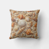 Küste Elegance Seashell Muster Kissen (Rückseite)