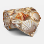 Küste Elegance Seashell Muster Krawatte (Gerollt)