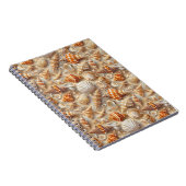 Küste Elegance Seashell Muster Notizblock (Rechte Seite)